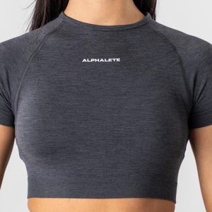 Alphalete Galaxy Grey Seamless Crop Top